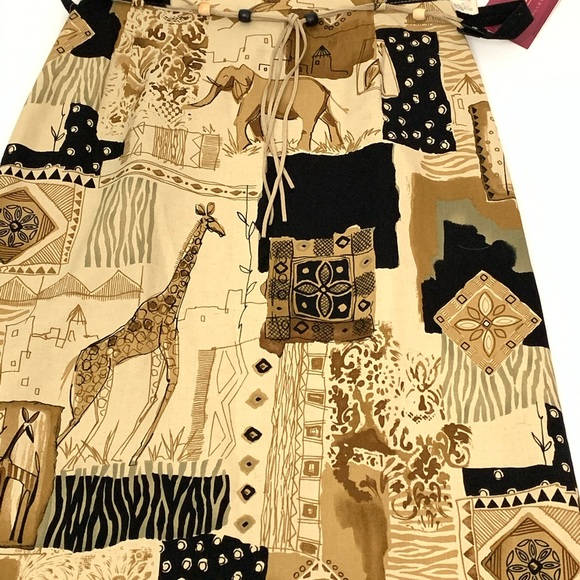 Vintage Miss Alliage Animal Maxi Skirt Size 10 - Picture 2 of 6